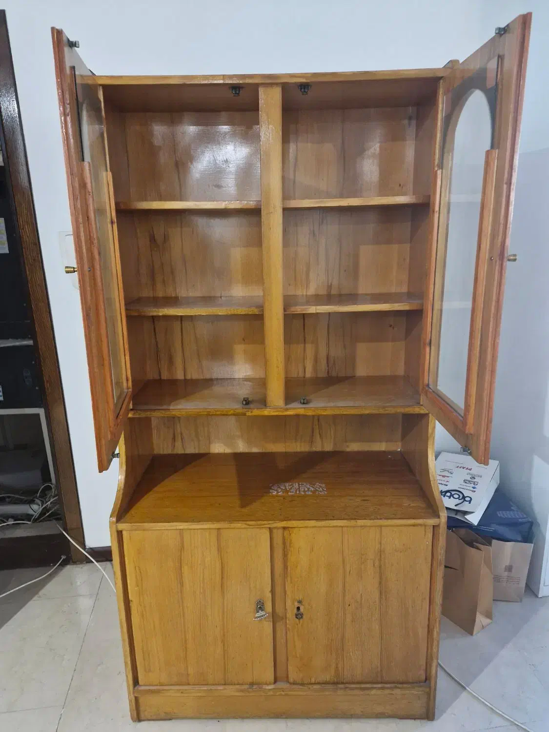 کتابخانه چوبی|کتابخانه، شلف، قفسه‌های دیواری|تهران, پاسداران|دیوار