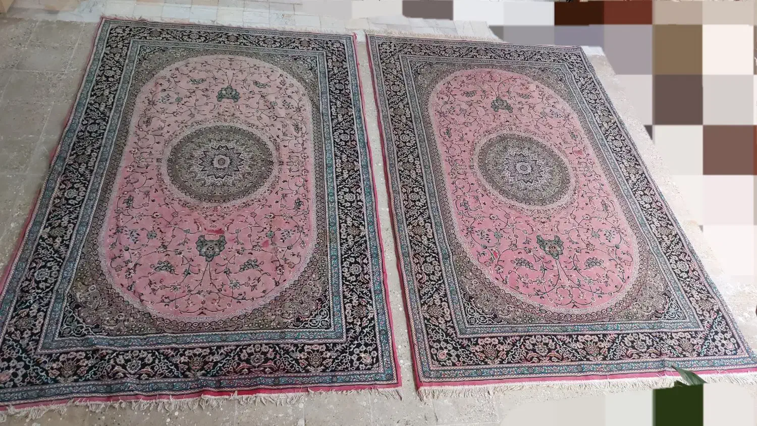 دو تخته فرش ۶متری مناسب باغ ، قهوه خانه و ...|فرش|دورود, |دیوار