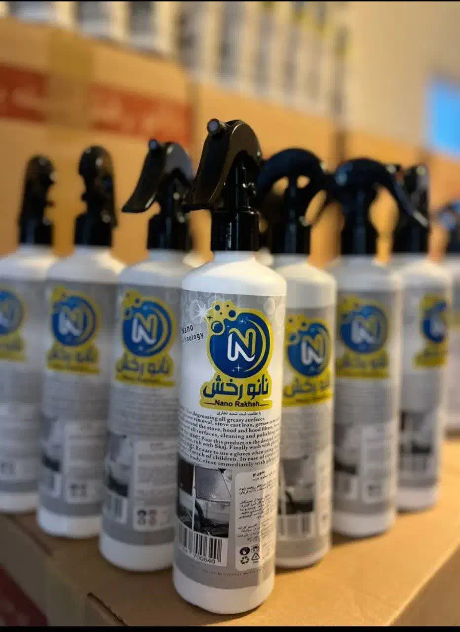 ریکا سیاه و اسپری نانو رخش محصولات شوینده نانو|مواد شوینده و دستمال کاغذی|تبریز, |دیوار