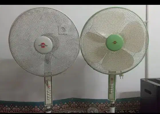 دوعدد پنکه پارس خزر پایه بلند صحیح وسالم|پنکه و تصفیهکنندهٔ هوا|مشهد, خواجه ربیع|دیوار