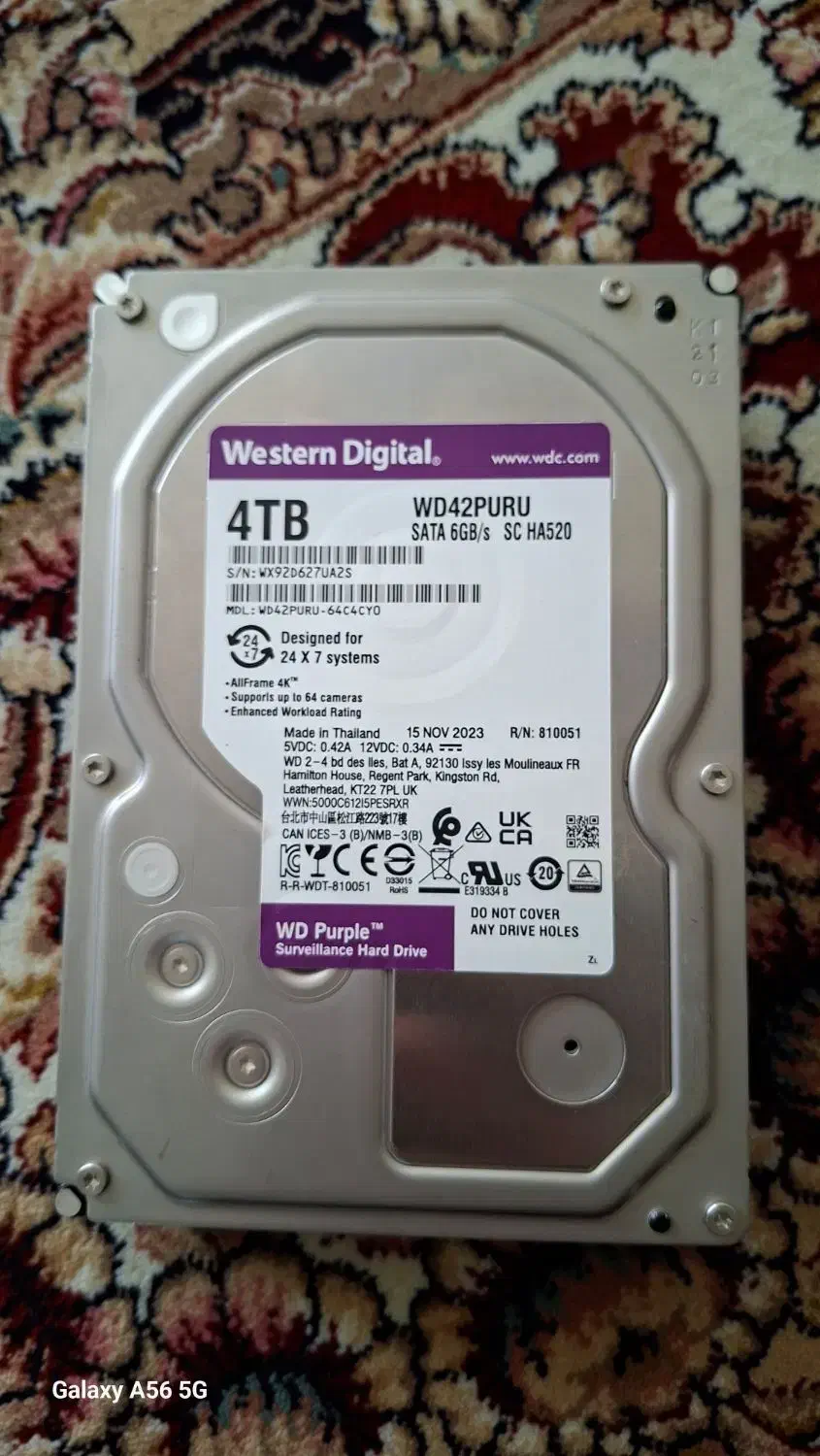 هارد 4ترا wd آکبند برای دوربین مداربسته و کامپیوتر|قطعات و لوازم جانبی رایانه|کرمانشاه, |دیوار