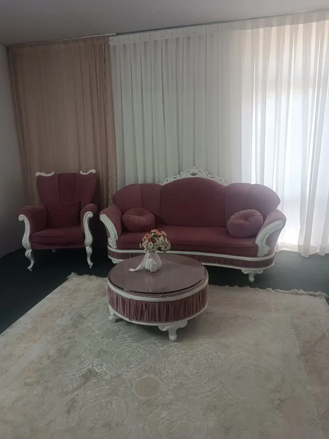 مبل هشت نفره شزلون دار|مبلمان خانگی و میز عسلی|تهران, خزانه|دیوار