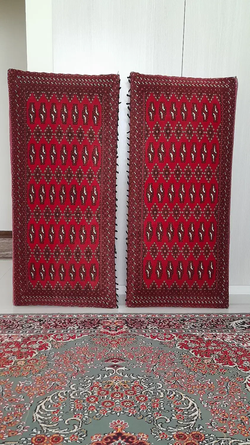 پشتی دستباف و ریز بافت ترکمن سایز بزرگ|پشتی|کرج, ساماندهی|دیوار