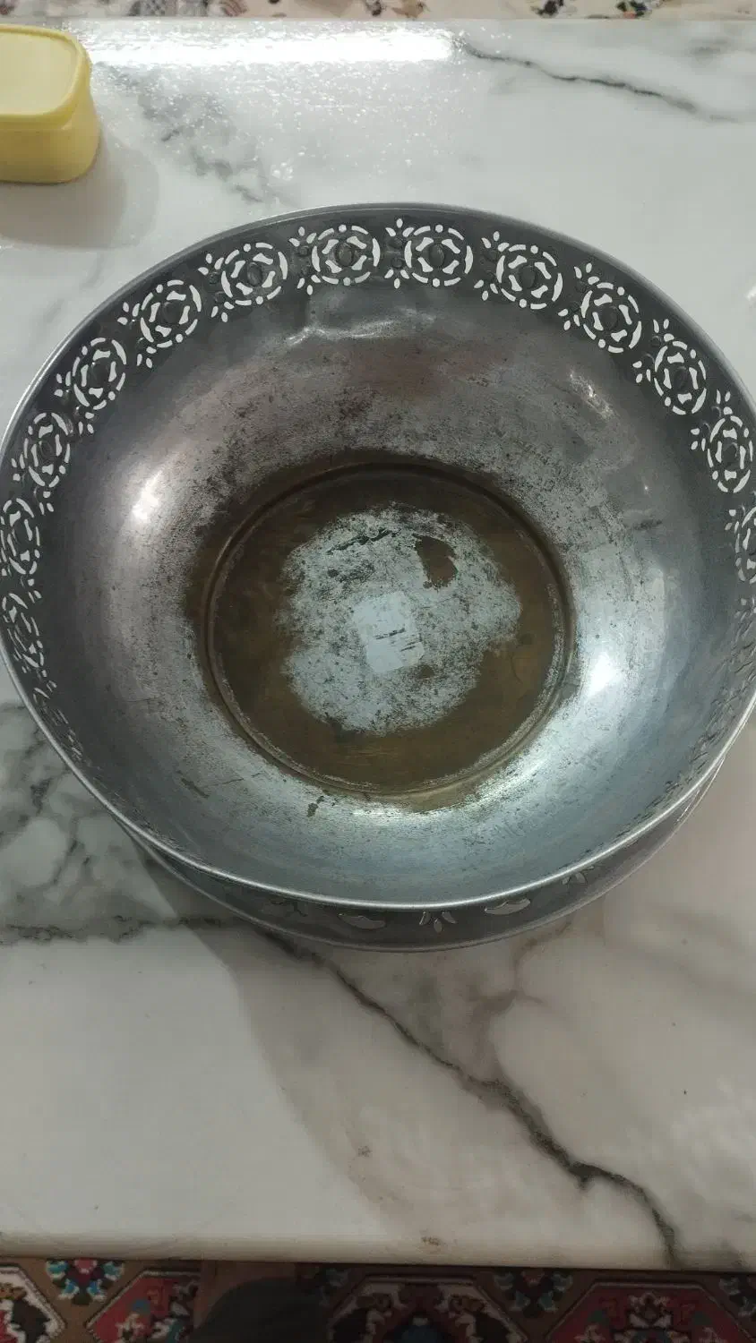 ظرف برنجی با روکش استیل|ظروف سرو و پذیرایی|کاشمر, |دیوار