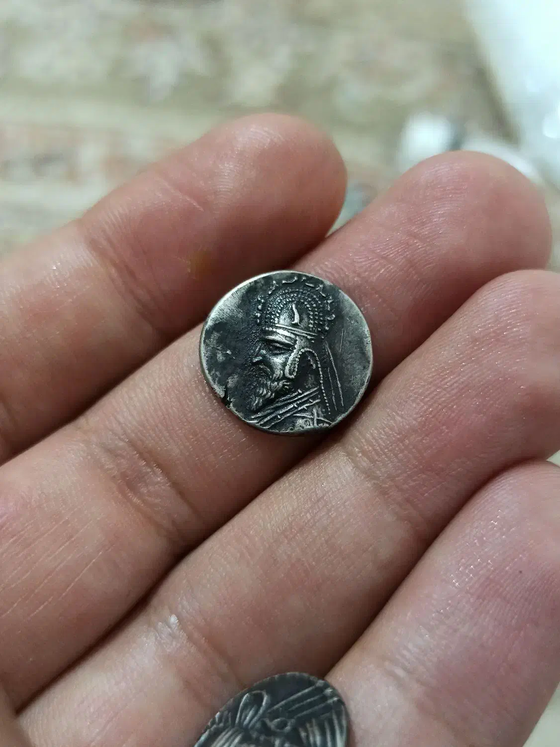 دوعدد سکه نقره آنتیک و کلکسیونی اشکانی خاص|کلکسیون سکه، تمبر، اسکناس|خرم‌آباد, |دیوار