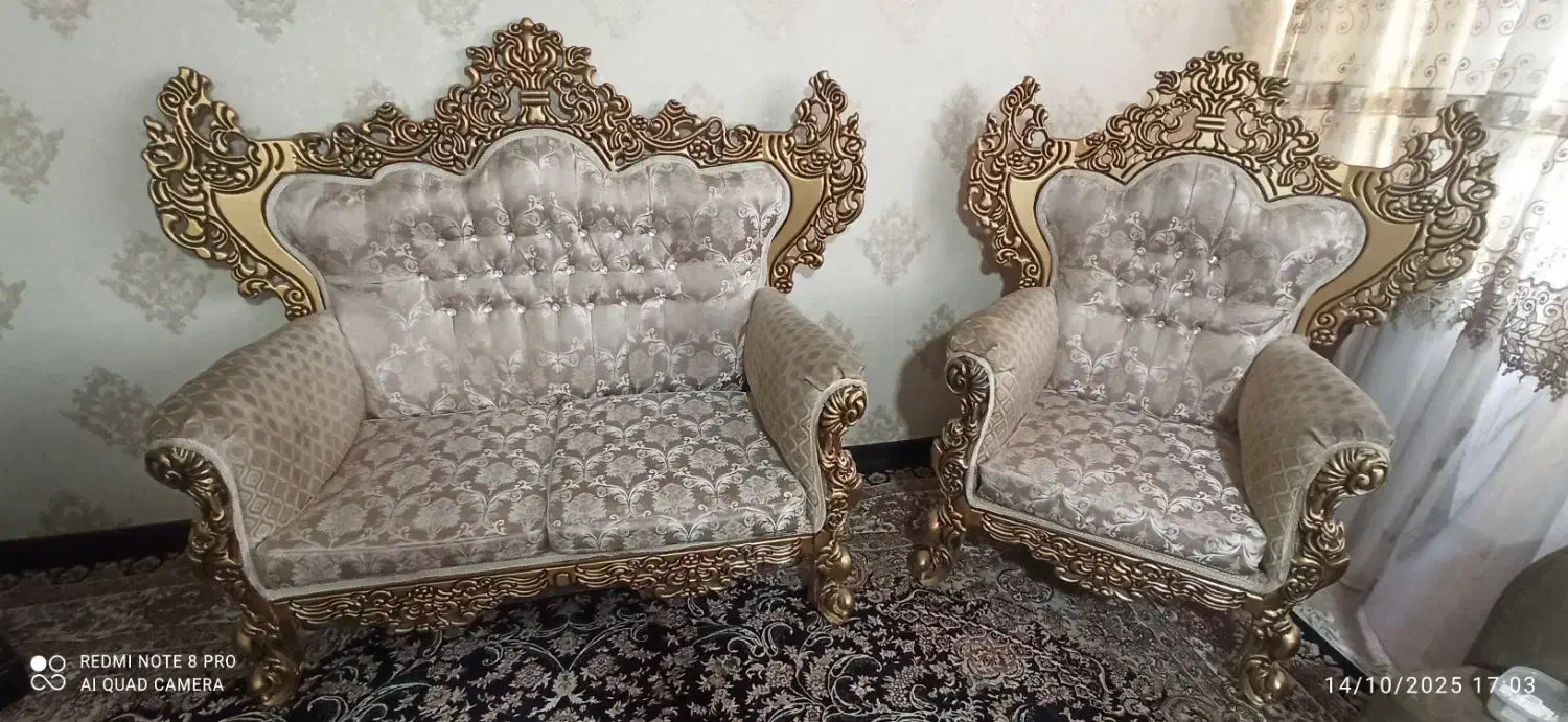 فروش مبل ۷نفره MDFبا ۳عدد میزعسلی|مبلمان خانگی و میز عسلی|تبریز, |دیوار