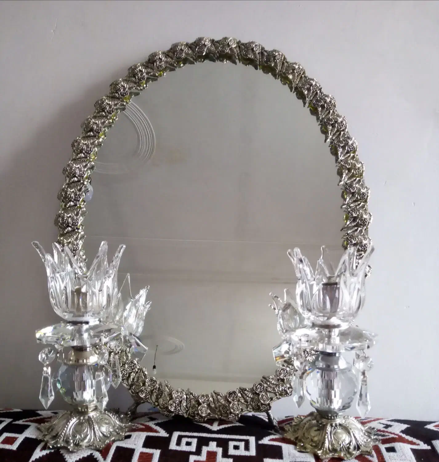 آینه و شمعدان کاملا نو|آینه|کرمان, |دیوار