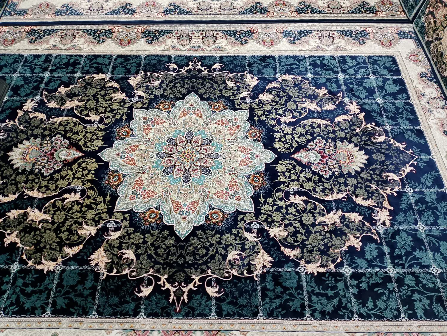 فرش ۹متری سرمه ای ۲عدد|فرش|اسفرورین, |دیوار