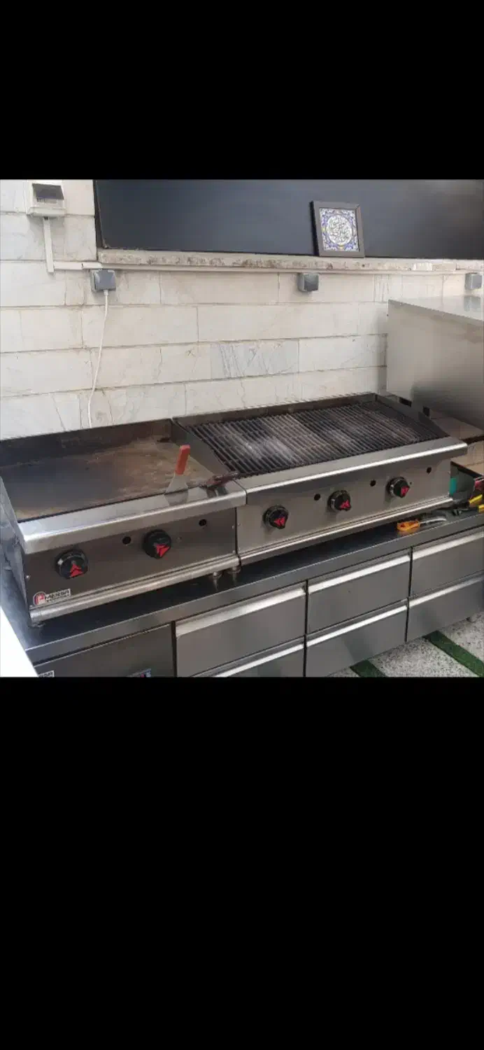 تاپینگ پیتزا گریل ذغالی گریل تخت میز کار|کافیشاپ و رستوران|تهران, خانی آباد نو شمالی|دیوار