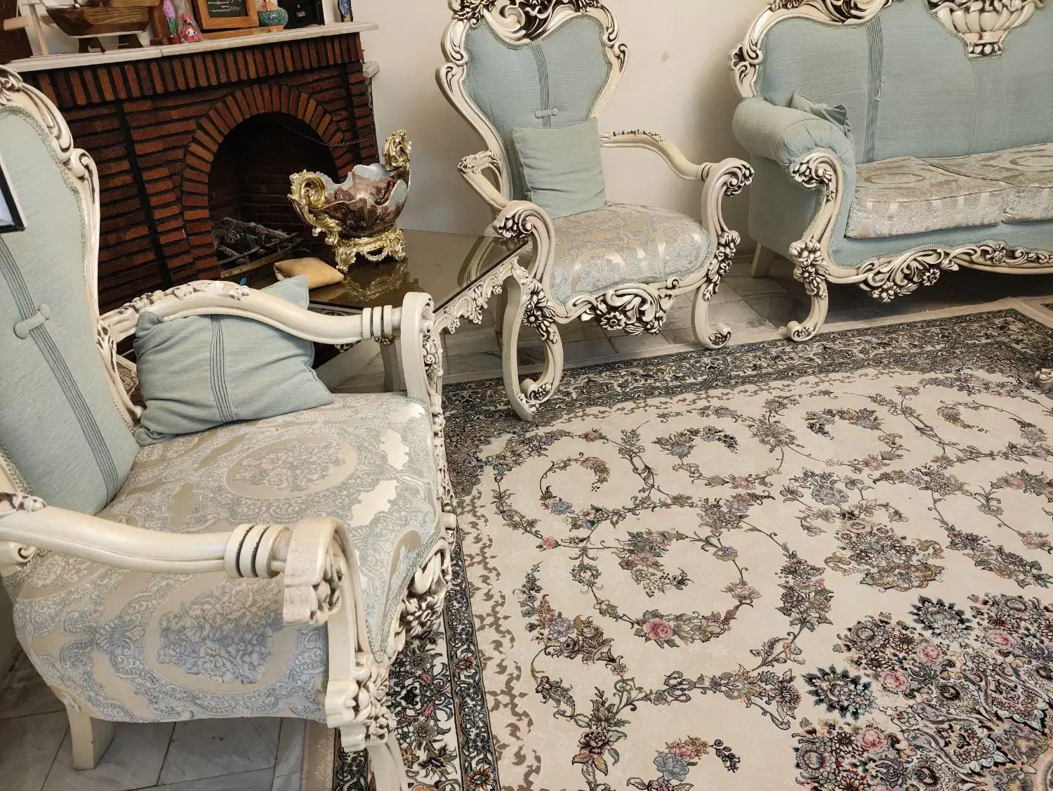 مبل کلاسیک ۹ نفره چوب راش و ناهار خوری ۶ نفره|مبلمان خانگی و میز عسلی|تهران, نیلوفر|دیوار
