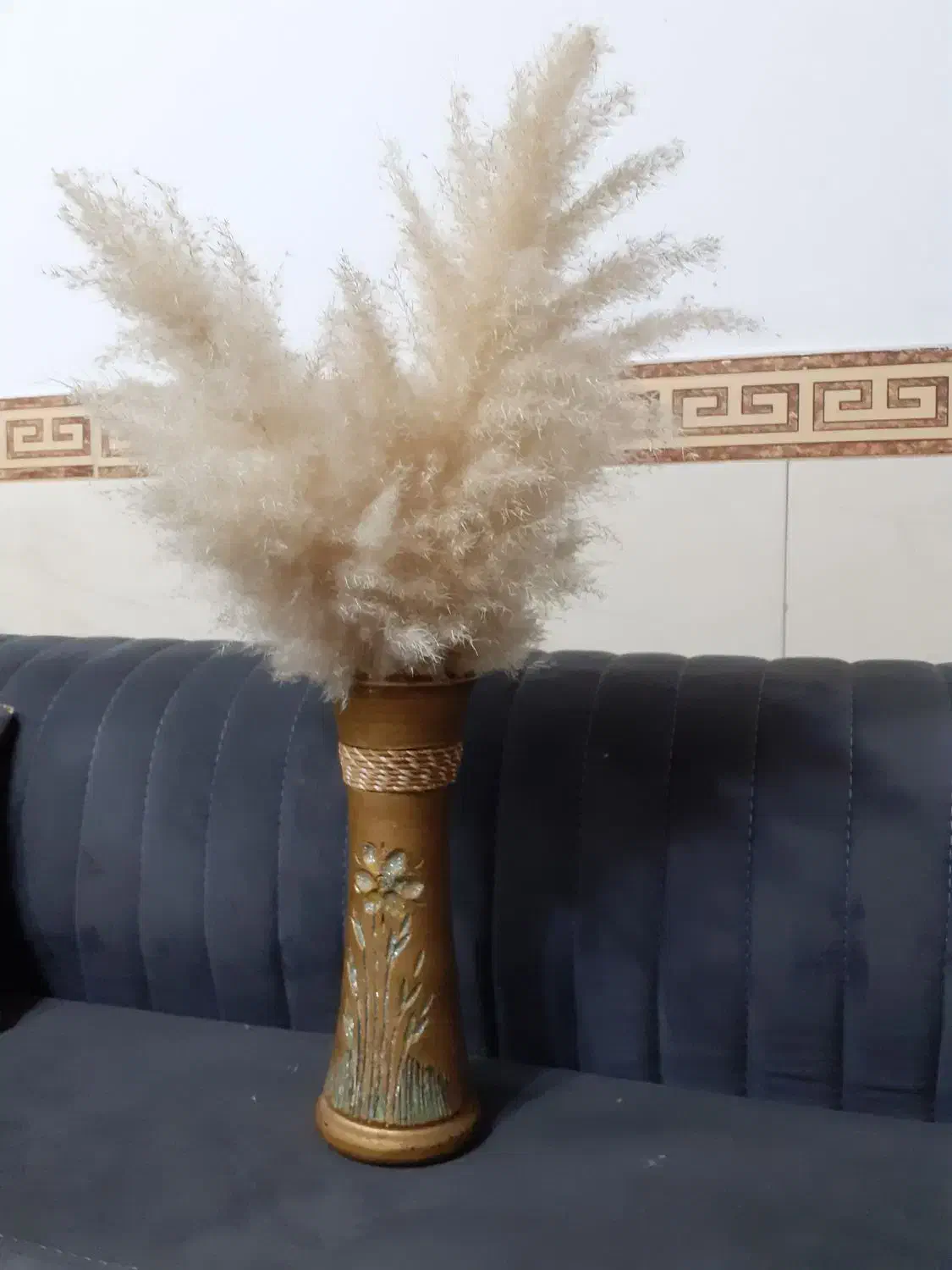 گلدان چوبی طلایی|گل مصنوعی|نظرآباد, نظرآباد|دیوار