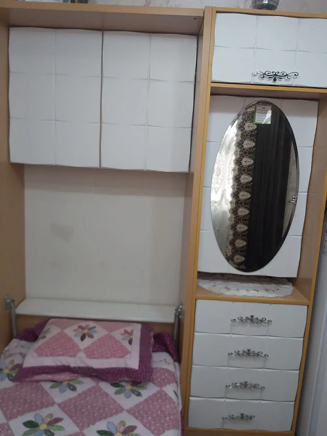 تخت کمجا یک نفره|تخت و سرویس خواب|تهران, نیروی هوایی (پیروزی)|دیوار