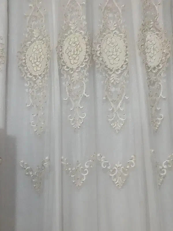 پرده حریر گلدوزی شده ترکی|پرده، رانر، رومیزی|بندرعباس, |دیوار