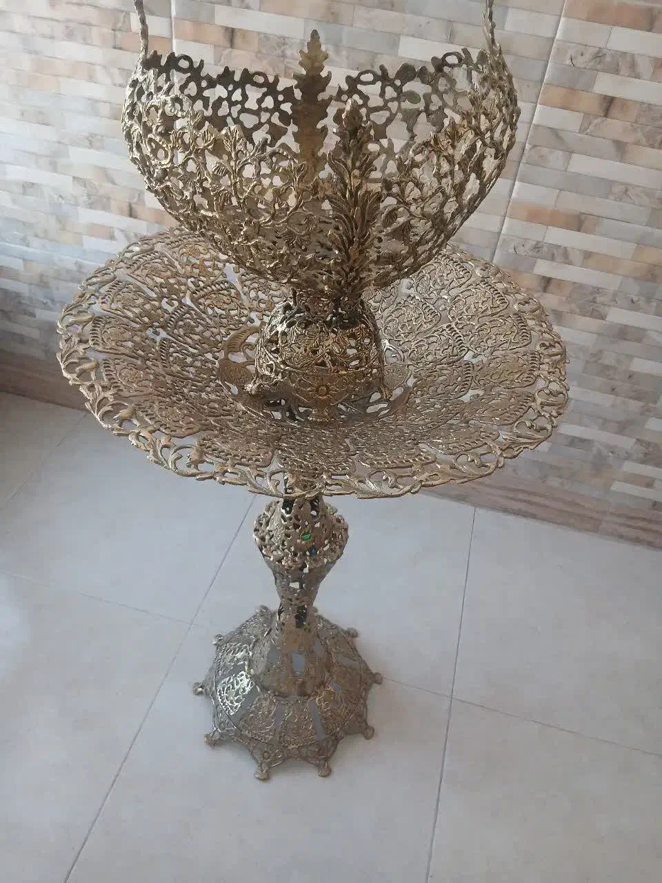 میوه خوری برنجی|ظروف سرو و پذیرایی|ساوه, |دیوار