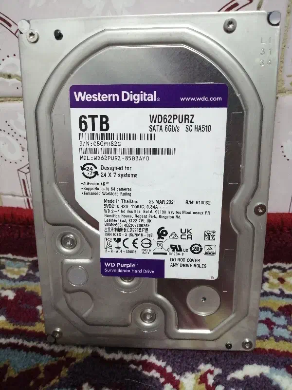 هارد 6ترا درحد آک|قطعات و لوازم جانبی رایانه|قم, سید معصوم|دیوار