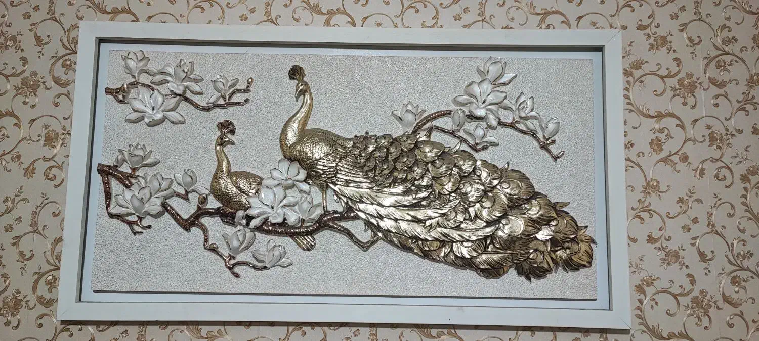 تابلو برجسته طرح طاووس|تابلو، نقاشی، عکس|مشهد, شهرک ابوذر|دیوار
