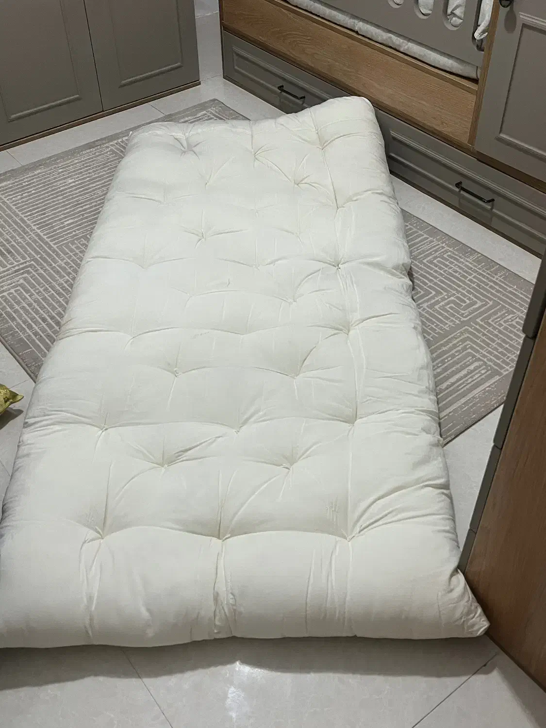 تشک ۲ عدد الیاف خارجی|رختخواب، بالش، پتو|قزوین, |دیوار