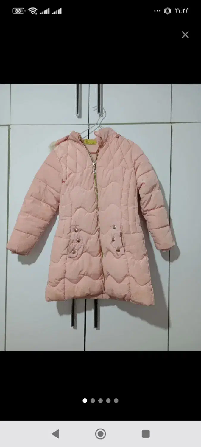 کاپشن وتور دخترانه درحد نو|کفش و لباس بچه|دورود, |دیوار