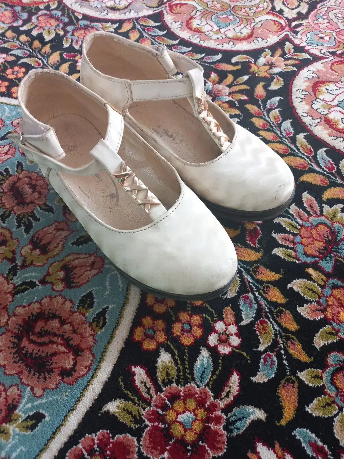 کفش مجلسی|کیف، کفش، کمربند|نیشابور, خط کاشمر|دیوار