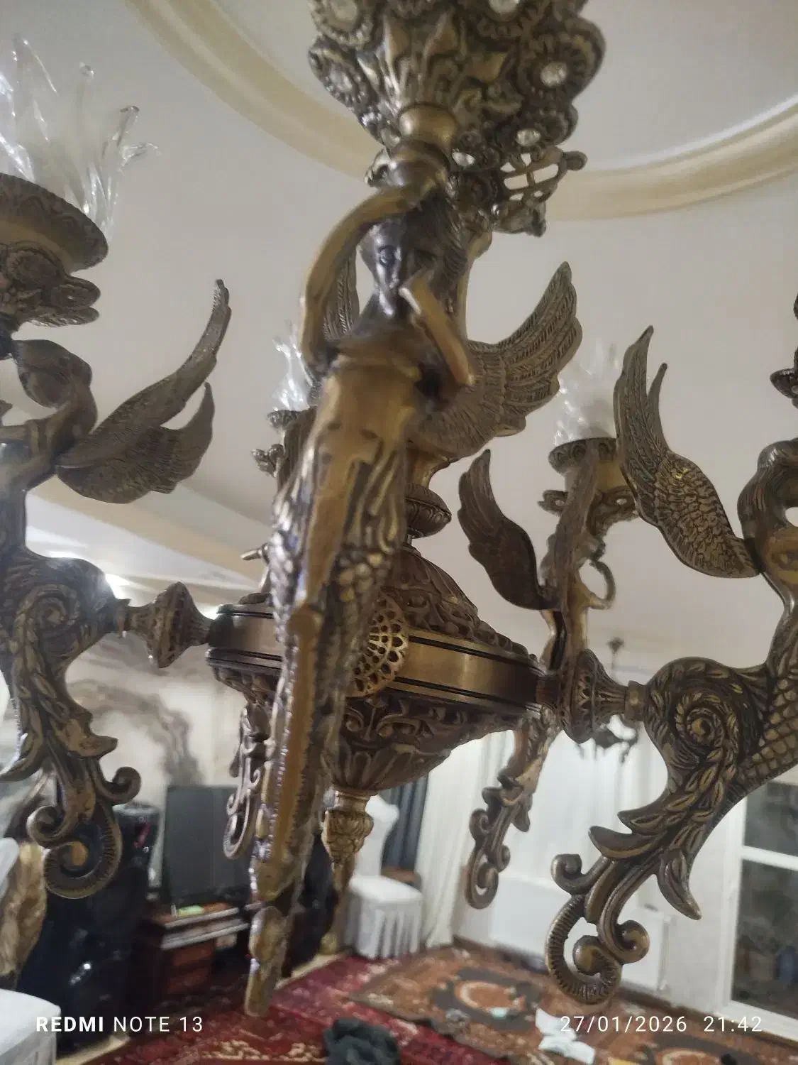 2عدد وستر برنجی|لوستر و چراغ آویز|ملارد, |دیوار