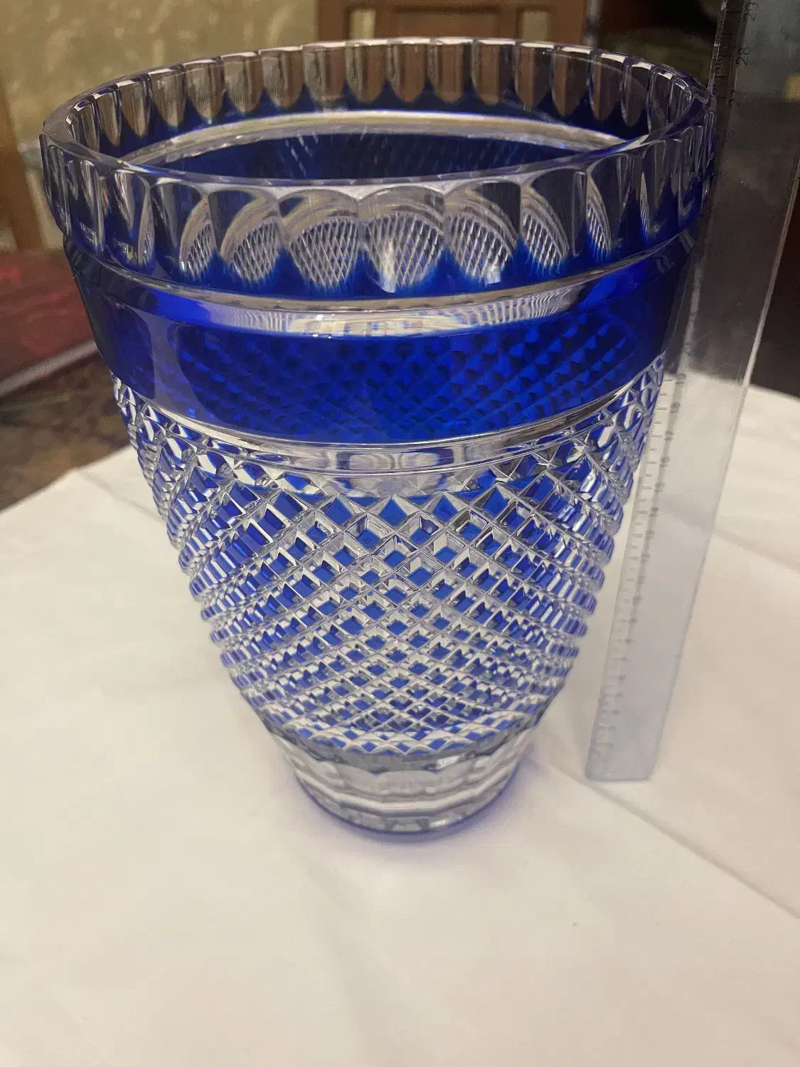 گلدان کریستال چک - رنگ آبی|کلکسیون اشیاء عتیقه|تهران, اختیاریه|دیوار