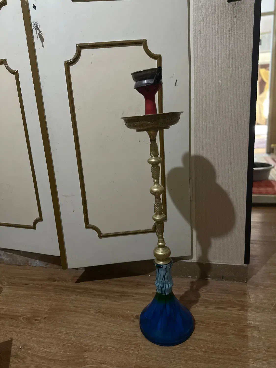 قلیون تنه برنجی ۱۰۰ سانتی|کلکسیون و سرگرمی|شیراز, عادل آباد|دیوار