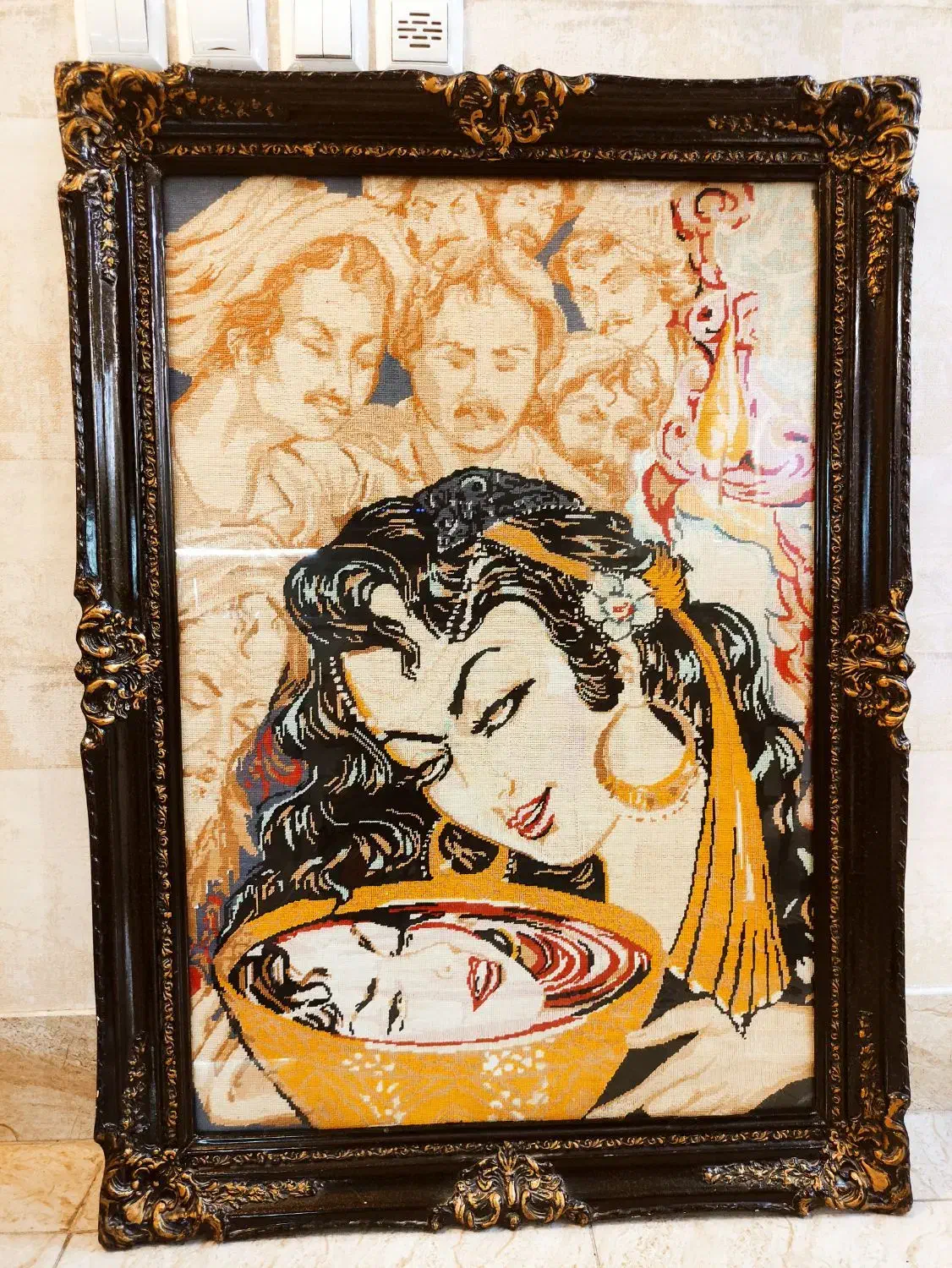 تابلو کوبلن واقعا زیبا جذاب با بهترین نوع قاب مشکی|تابلو، نقاشی، عکس|قم, انصار‌الحسین|دیوار