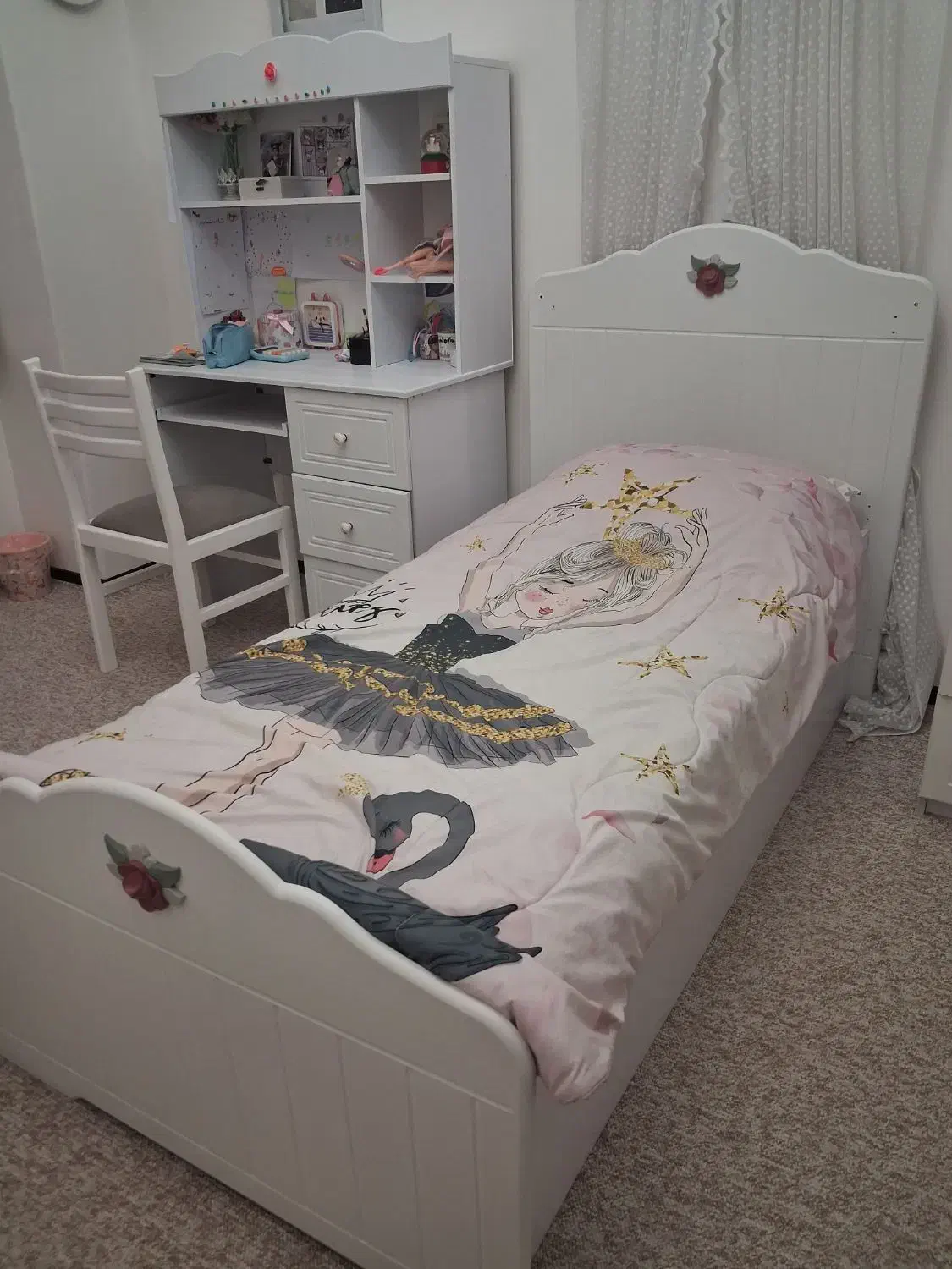 تخت نوجوان برند aveed وتشک طبی رویا|تخت و صندلی بچه|زنجان, |دیوار