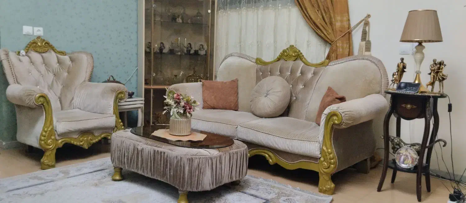 مبلمان سلطنتی 7نفره|مبلمان خانگی و میز عسلی|ساری, |دیوار