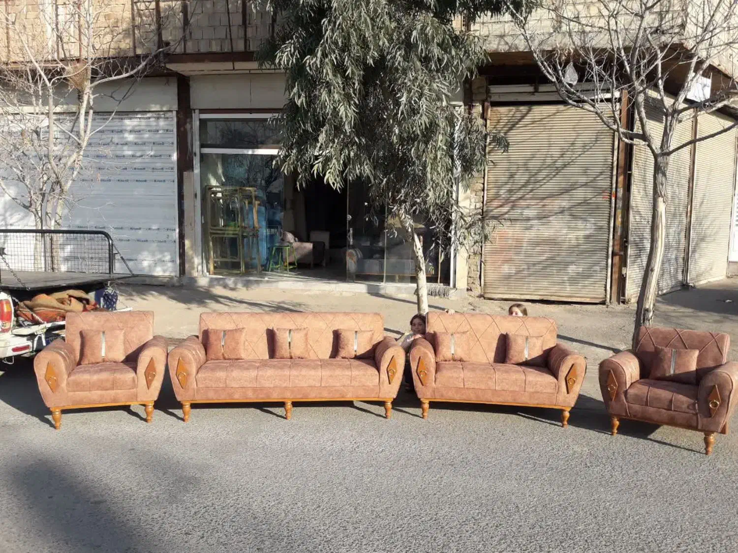تنوع مدل(/ ست ۷،۳و۲نفره مبل پایه چوبی فلزی|مبلمان خانگی و میز عسلی|قم, نیروگاه|دیوار