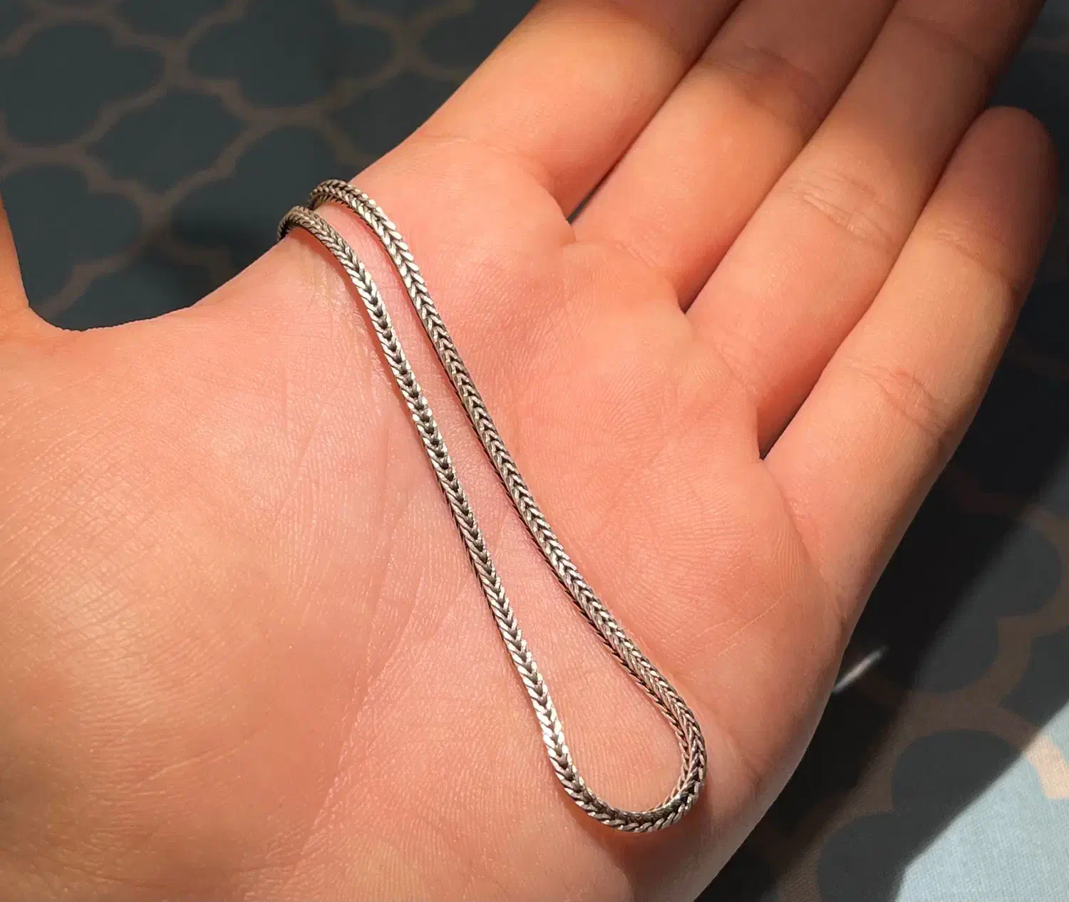 زنجیر نقره طرح ماری|جواهرات|زنجان, |دیوار