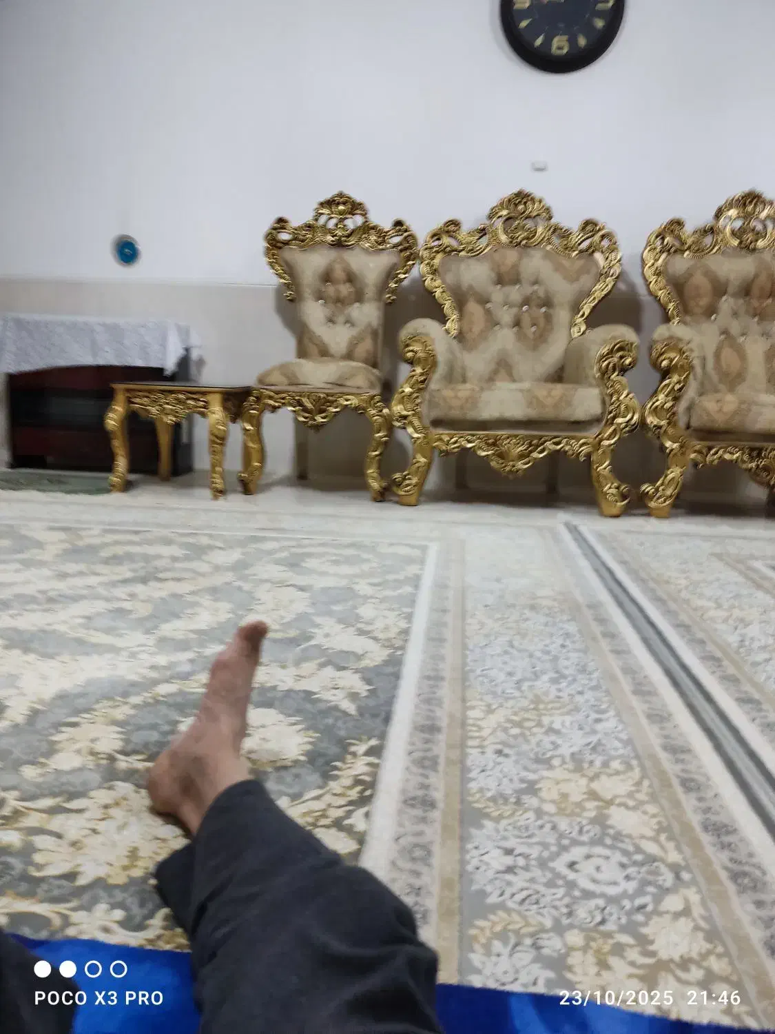 فروش مبل سلطنتی 9نفره|مبلمان خانگی و میز عسلی|شیراز, اکبر آباد|دیوار