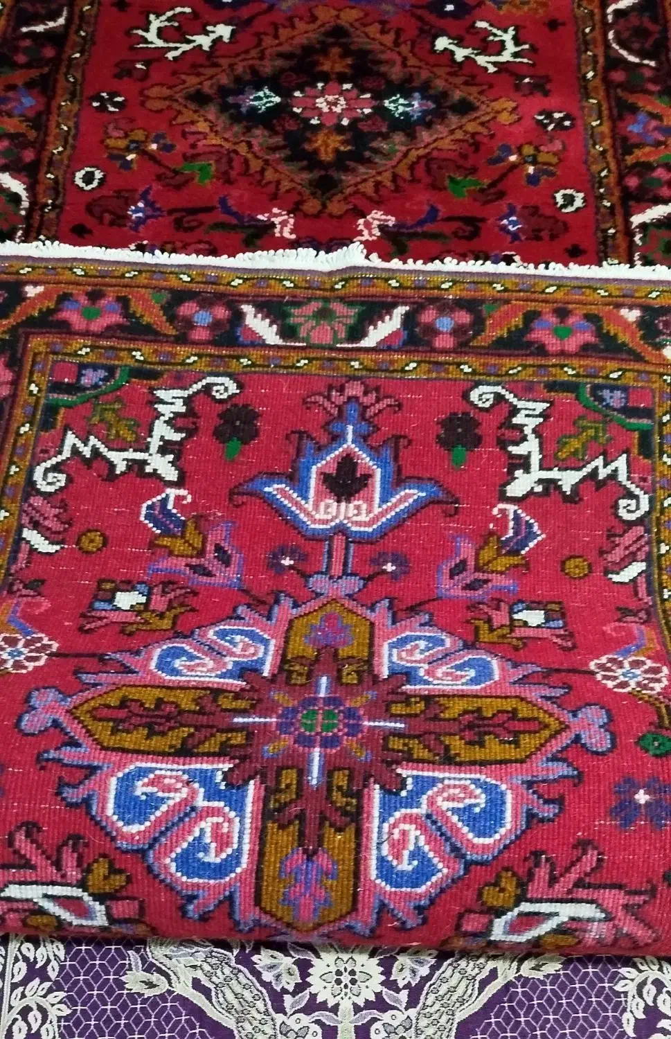 1جفت کناره دستبافت|فرش|باسمنج, |دیوار