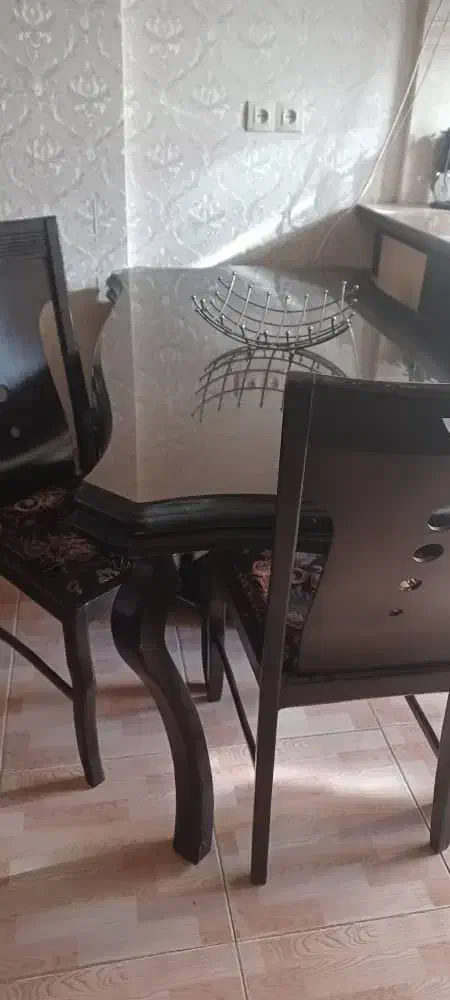 میز غذا خوری ۶ نفره قهوه ایی|میز و صندلی غذاخوری|کرمانشاه, |دیوار