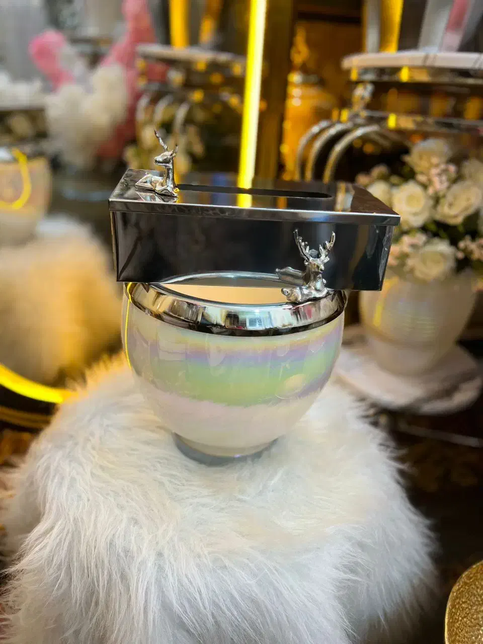 سطل وجا دستمال|صنایع دستی و سایر لوازم تزئینی|اهواز, کوی باهنر|دیوار