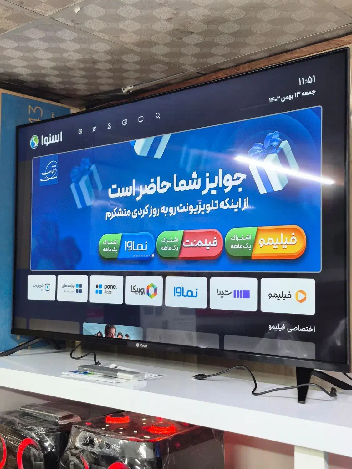 تلویزیون 55 اینچ اسنوا (4K اسمارت)  درحدنو|تلویزیون و پروژکتور|مشهد, توس (بلوار توس)|دیوار