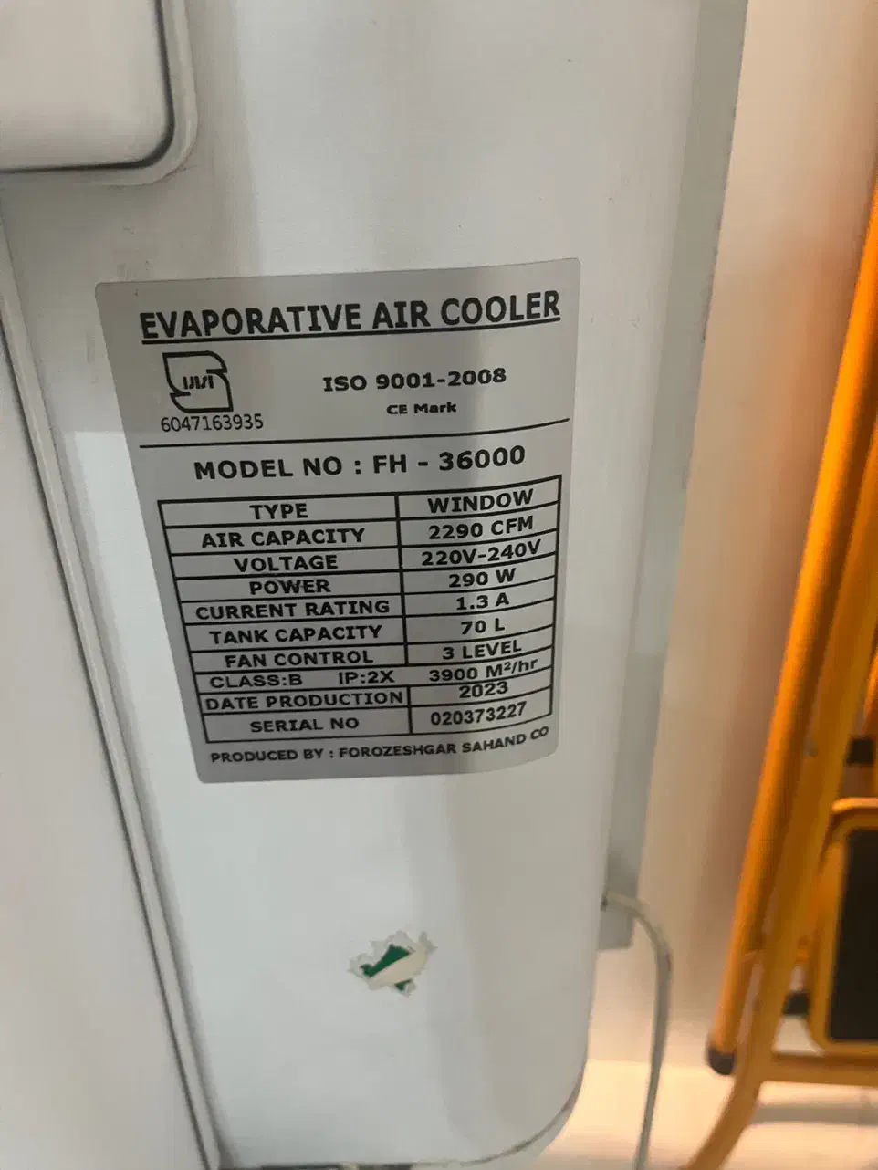 کولر ابی پرتابل۳۶۰۰۰ turbo|کولر آبی|مشهد, طبرسی شمالی|دیوار