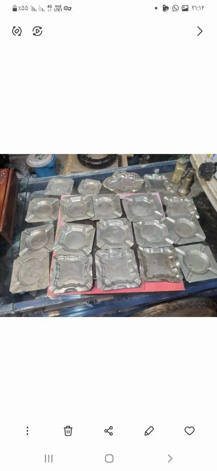 زیر سیگاری ورشو قدیمی|کلکسیون اشیاء عتیقه|گندمان, |دیوار