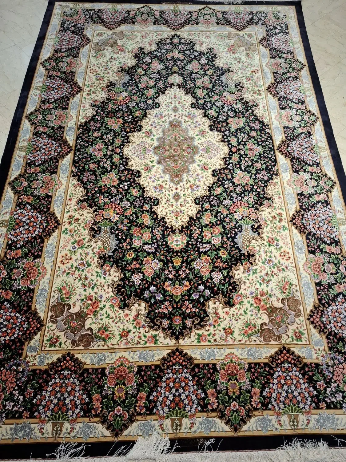 فرش ابریشم قم نو 80 رج|فرش|تهران, تهرانپارس غربی|دیوار