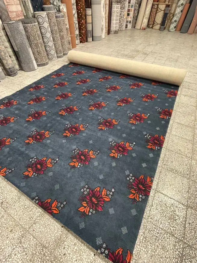 موکت چاپی سرمه ای طوسی|موکت|رشت, کوی عرفان|دیوار