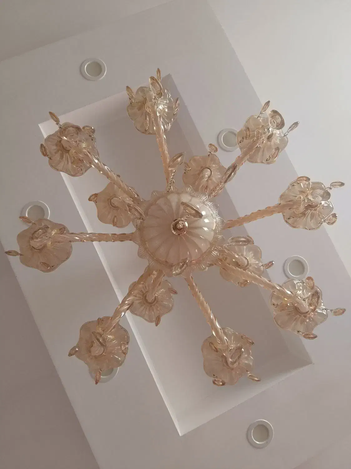 لوستر ۱۲شاخه کریستال کامل و سالم|لوستر و چراغ آویز|فردیس, فرامرزیه|دیوار