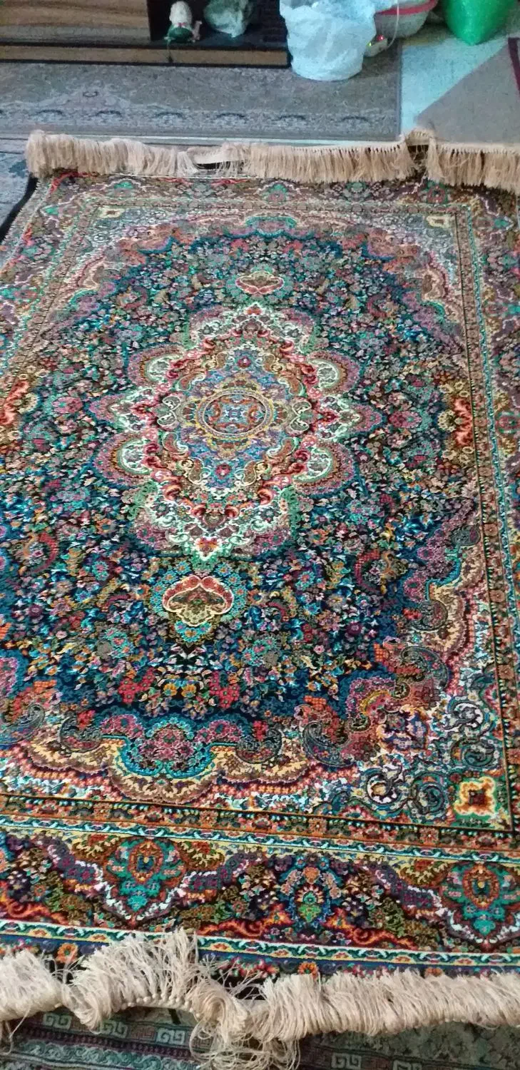 فرش ۱/۵در۲مترو۲۵تمام نخ تراکو ۲۵۵۰|فرش|شیراز, شاه قلی بیگی|دیوار