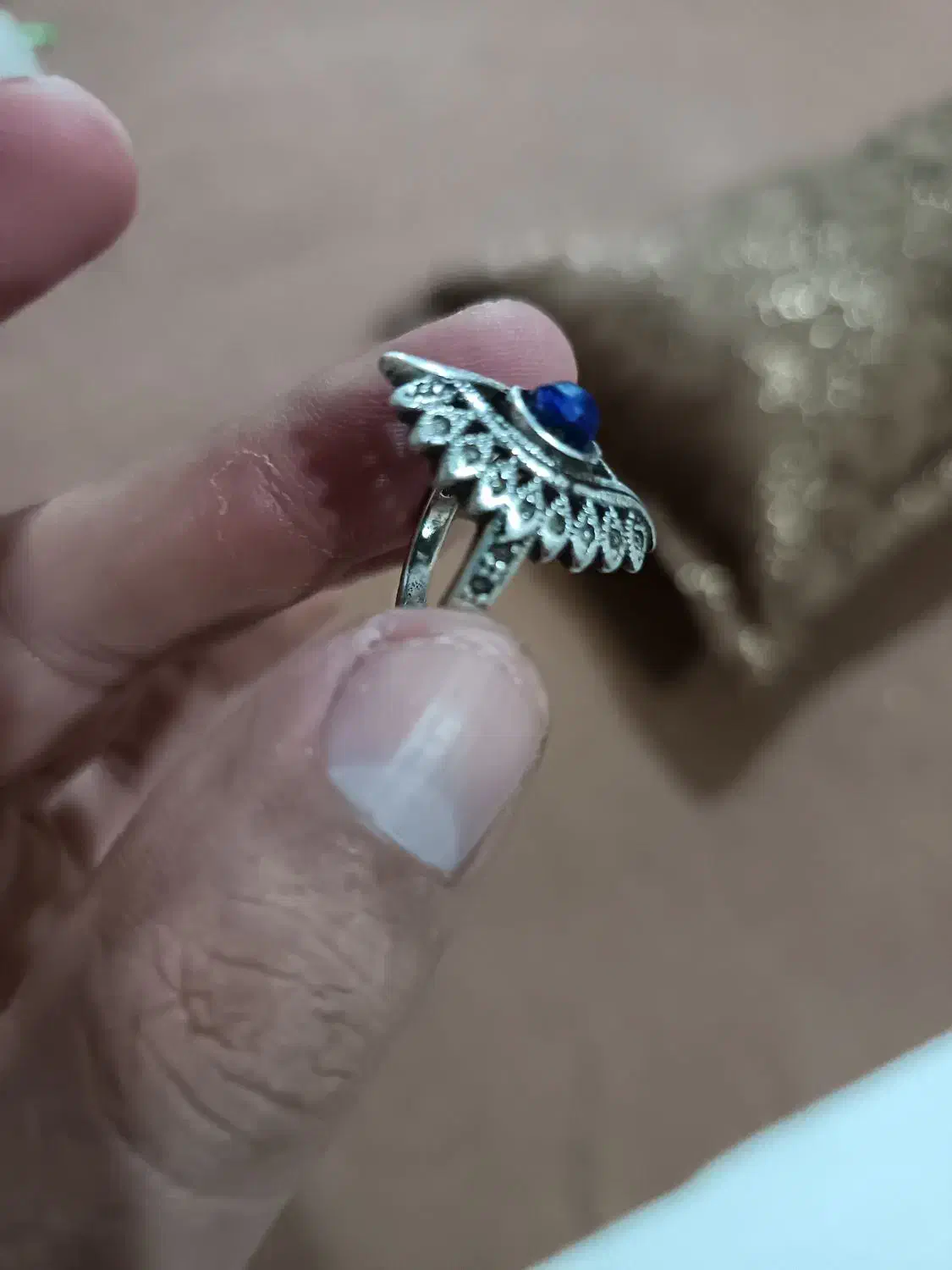 انگشتر نقره زنانه یاقوت کبود|زیورآلات و اکسسوری|پاکدشت, پاکدشت (مامازند)|دیوار