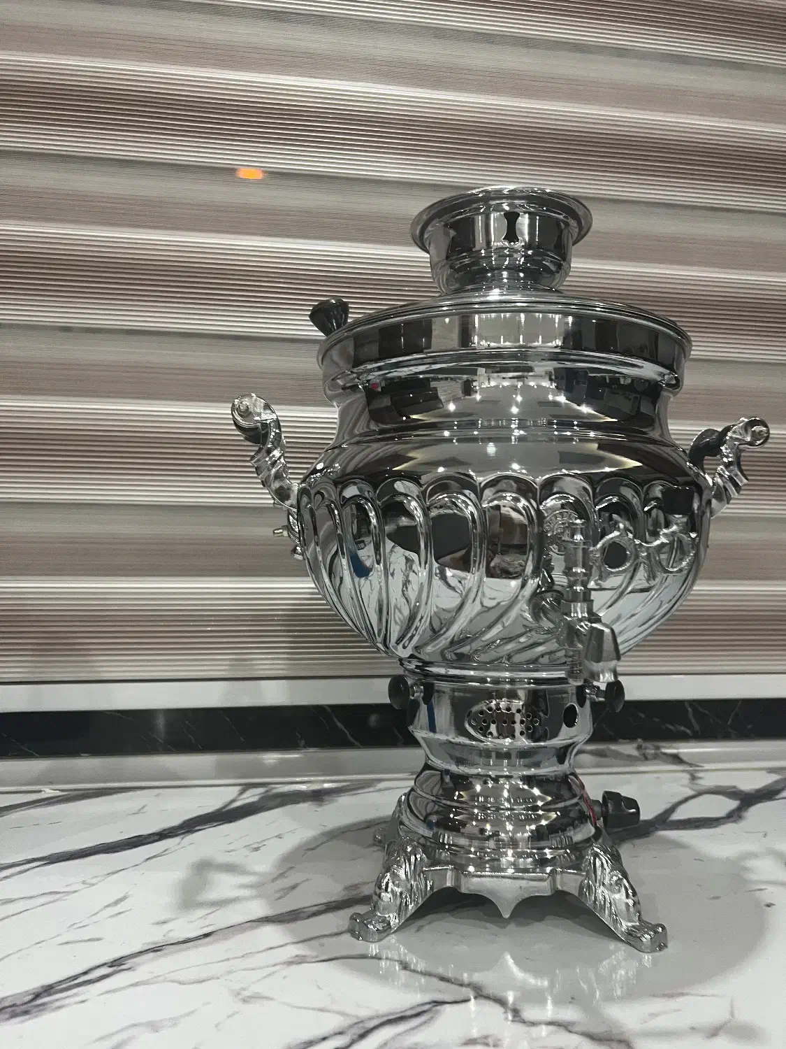 سماور ۸ لیتری شبنم  گاز سوز|سماور، چای‌ساز، قهوه‌ساز|دماوند, گیلاوند|دیوار