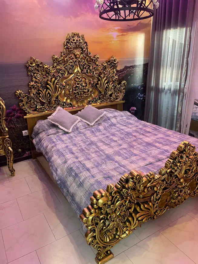 تخت دونفره تمام چوب راش اصل ۳۰ ملیون|تخت و سرویس خواب|رباط‌کریم, رباط‌کریم|دیوار