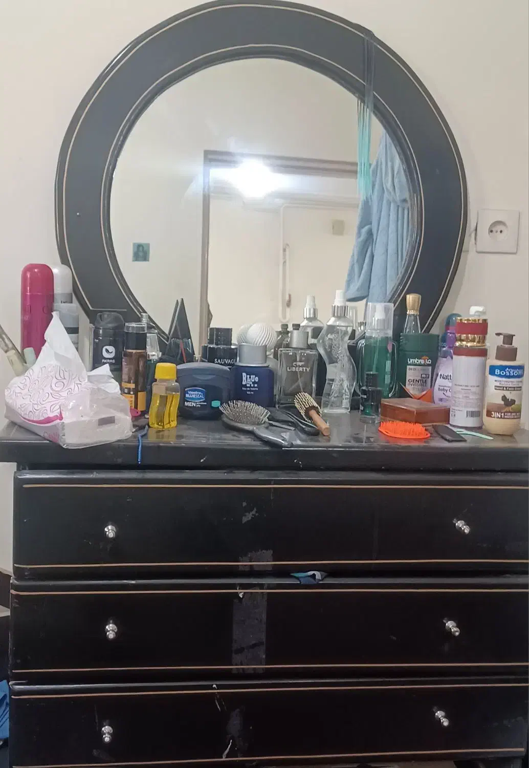 دراور چوبی با آینه|جاکفشی، کمد، دراور|کرمان, |دیوار