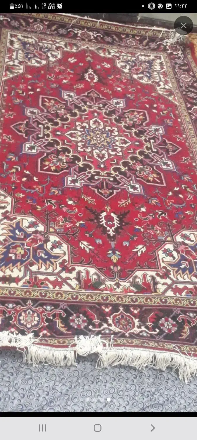 فرش دست بافت ۶متری با نخ نساجی|فرش|تبریز, |دیوار