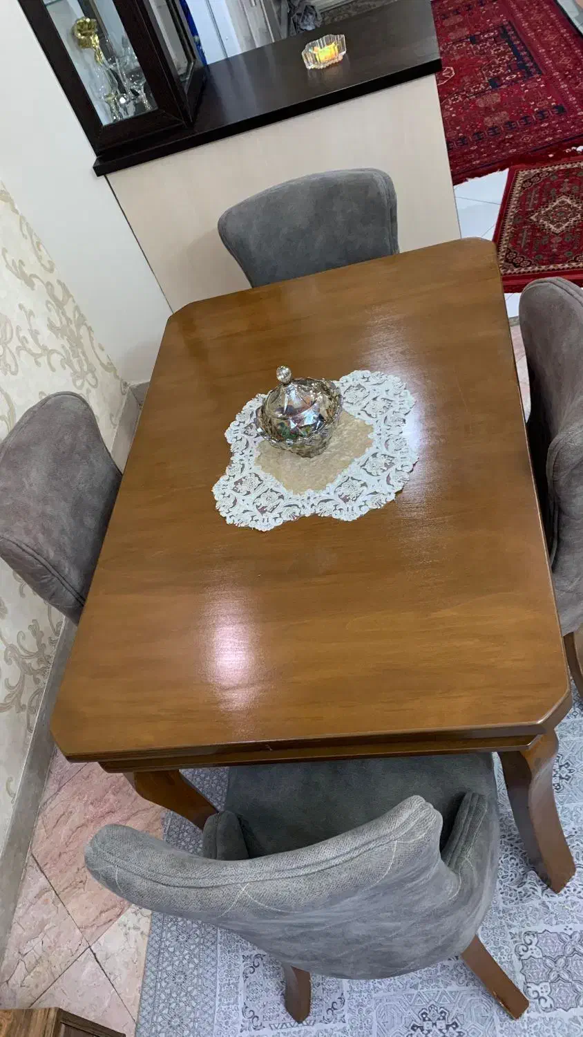 میز ناهارخوری چوبی چهار نفره|میز و صندلی غذاخوری|تهران, منیریه|دیوار