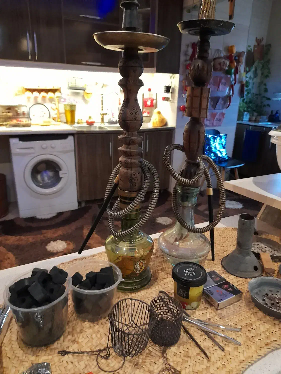 قلیان چوب گردو اصل|زیورآلات و اکسسوری|قائم‌شهر, |دیوار