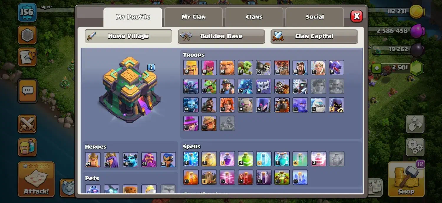 اکانت تانهال ۱۴ کلش|کنسول، بازی ویدئویی و آنلاین|بروجرد, |دیوار